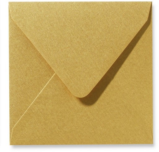 Envelop Metallic Goud 14x14cm