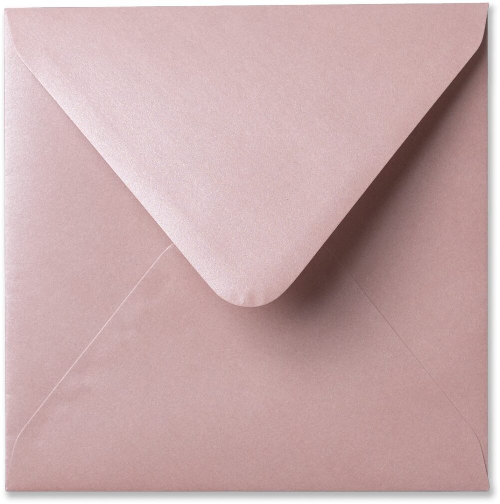 Envelop Metallic Rose 14x14cm